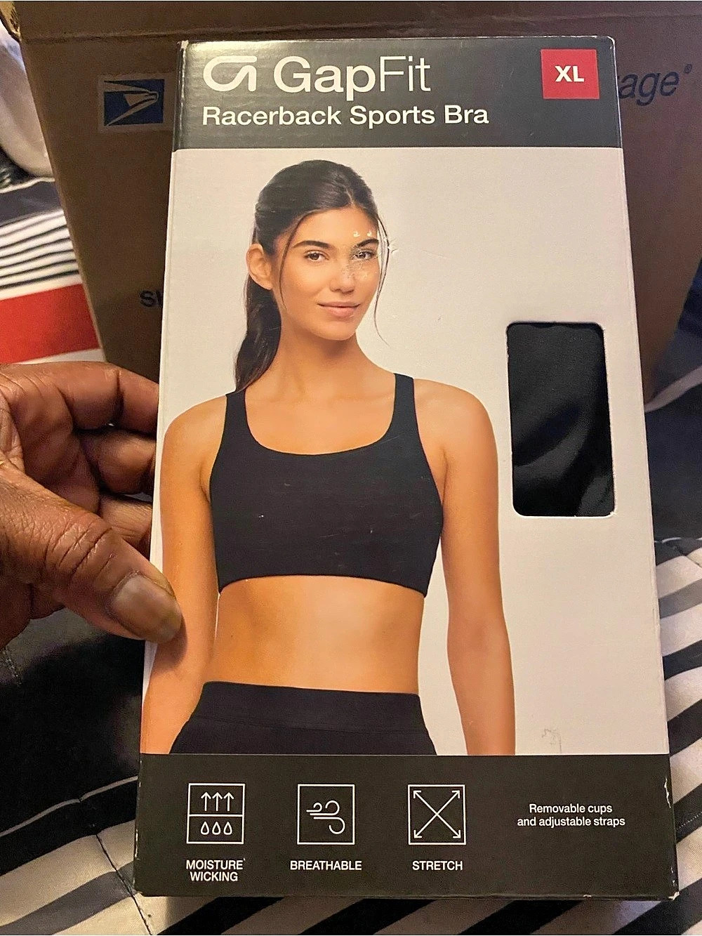 GapFit Racerback Sports Bra Black Size XL NWT (C1) - Picture 1 of 3